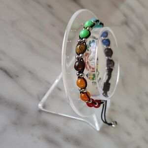 Multicolor Beaded Bracelet, Closed, it measures 6 inches